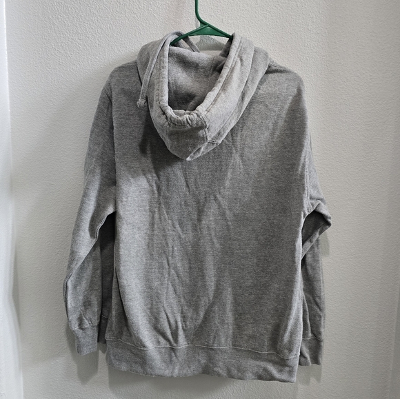 Quicksilver grey hooded sweatshirt with logo Men's size small. - Picture 2 of 3